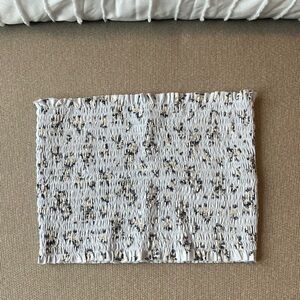 Garage Pastel Blue Floral Tube Top